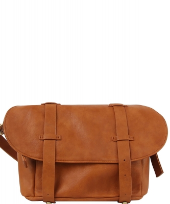 Fashion Flap Messenger Crossbody Bag CP003 BROWN